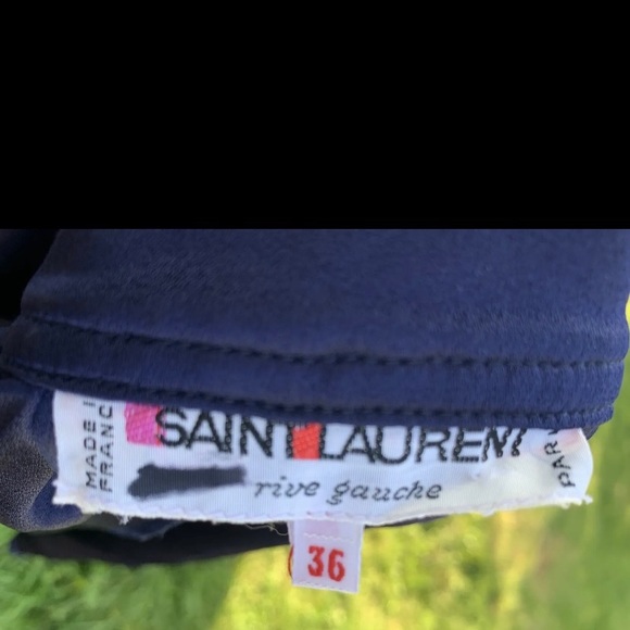 Saint Laurent 80s pleated navy size 36 skirt - Picture 5 of 5